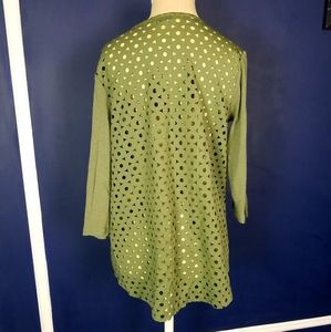 Kate & Mallory Green Cut Out Back 3/4 Sleeves